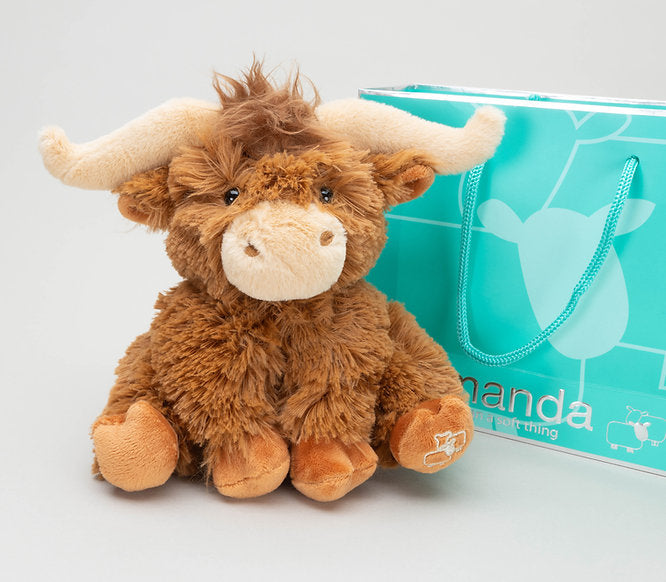 Jomanda Small Longhorn Highland Coo Soft Toy 18cm