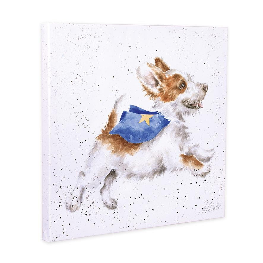 Wrendale Designs 'Super Dog' Dog 20cm Canvas Print - Hothouse