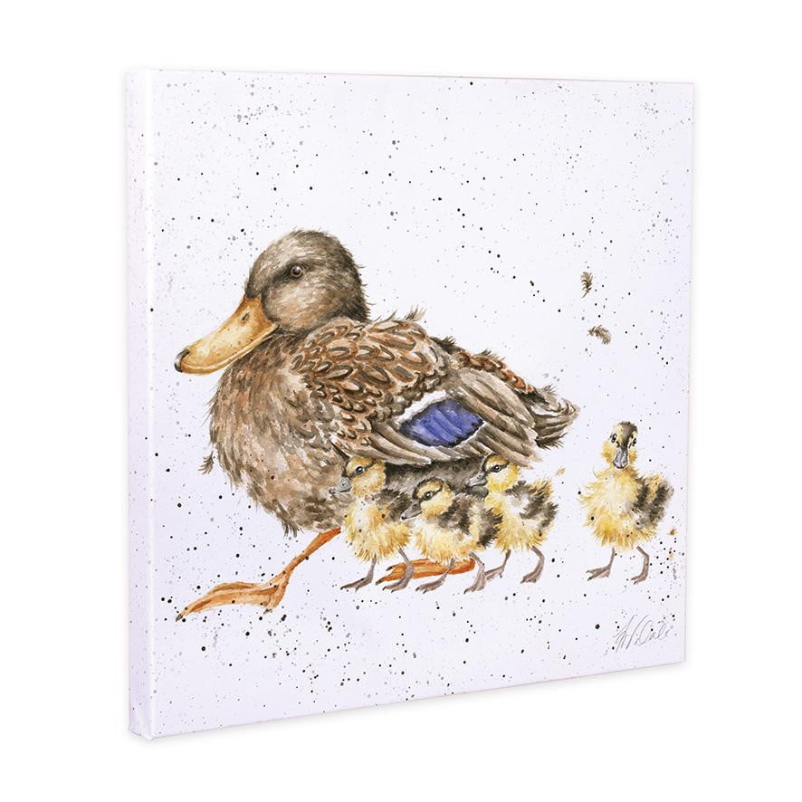 Wrendale Designs ''Room for a Small One' Duck & Ducklings 20cm Canvas Print - Hothouse