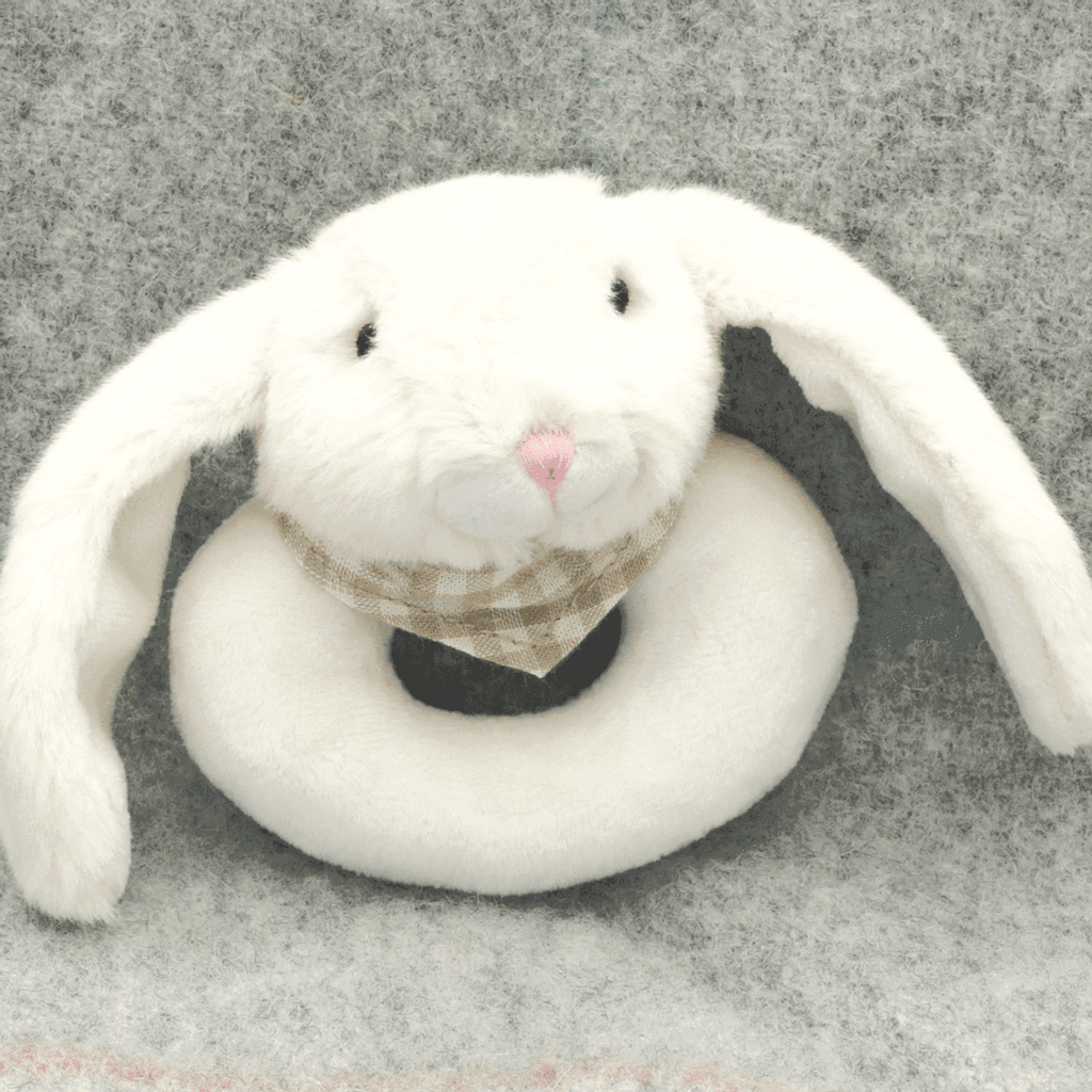 Jomanda Bunny Baby Rattle Cream - Hothouse