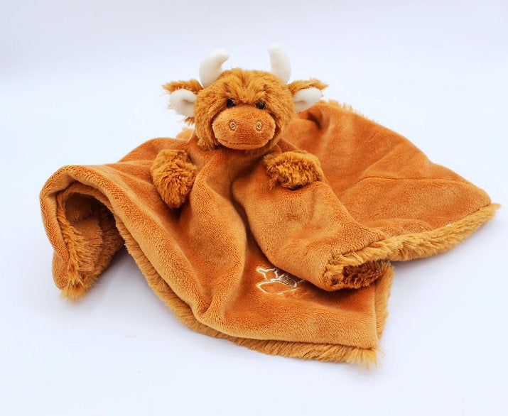 Jomanda Highland Coo Brown Soother/Finger Puppet - Hothouse