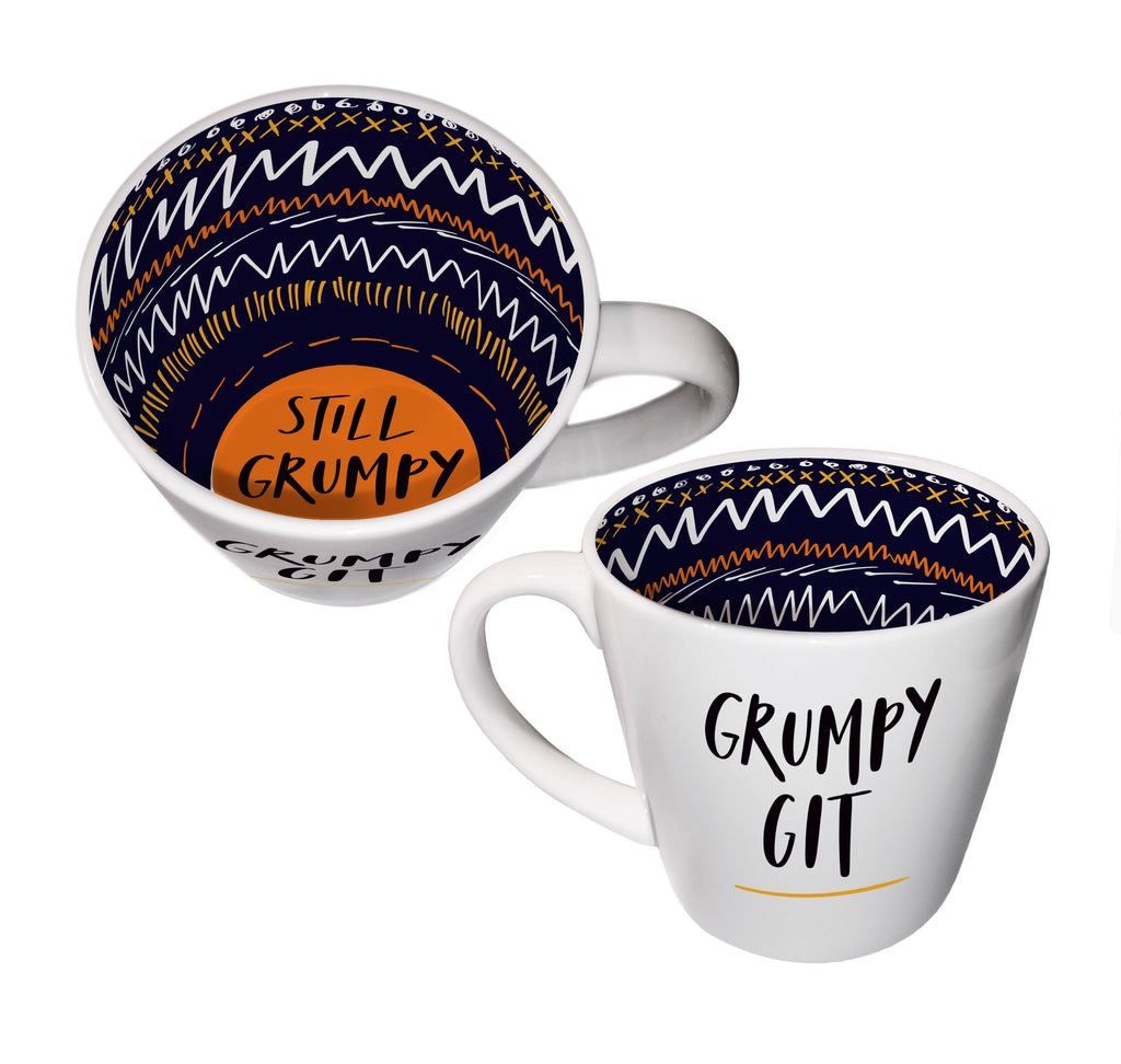 'Grumpy Git' Ceramic Inside Out Mug - Hothouse