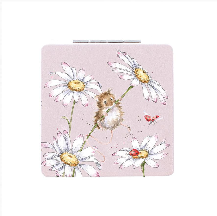 Wrendale Designs 'Oops a Daisy' Mouse Compact Mirror - Hothouse