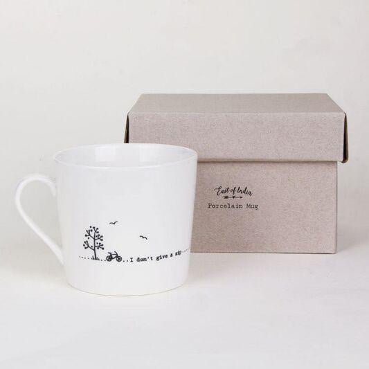East of India Porcelain Wobbly Mug - I don't give a sip - Hothouse