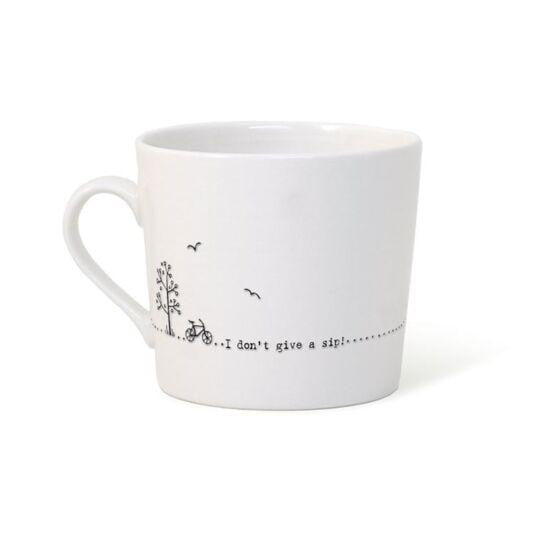 East of India Porcelain Wobbly Mug - I don't give a sip - Hothouse