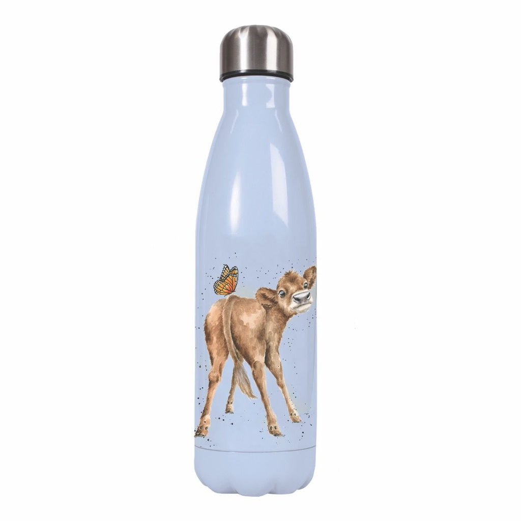 Wrendale Designs - 'Daisy Coo' Highland Cow Water Bottle (500ml) - Hothouse