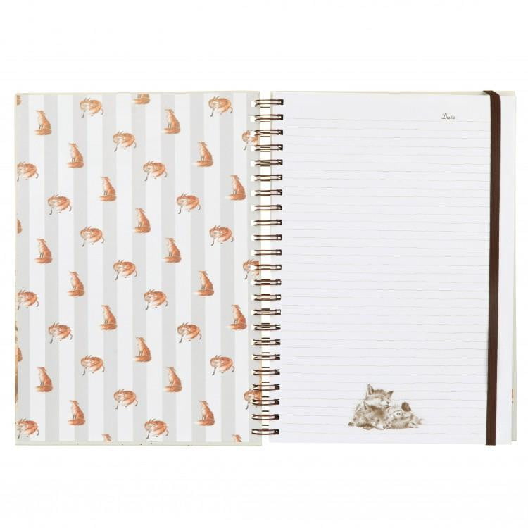 Wrendale Designs 'Contentment' Fox Large A4 Spiral Notebook - Hothouse