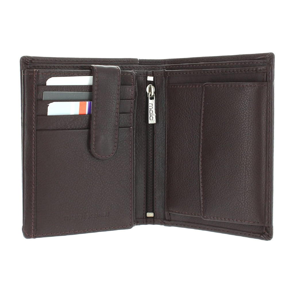 Mala Leather Men's Brown Bi-Fold Wallet with RFID Protection 111_5