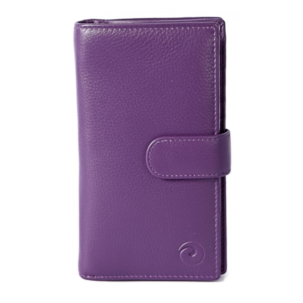 Mala Leather Mala Leather Origin Large Purple RFID Tab Purse (3178 5)