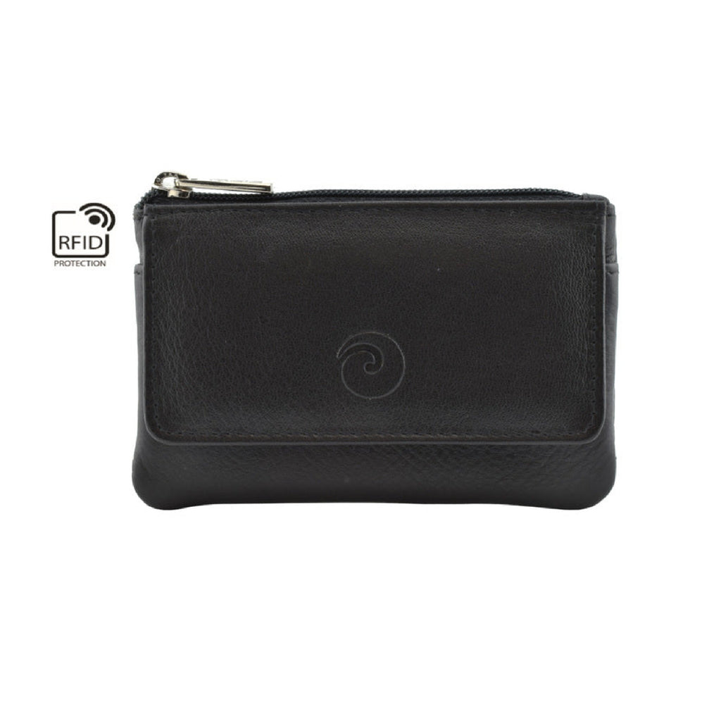 Mala Leather Origin Collection Leather Coin Purse with RFID Protection 4110_5 Black