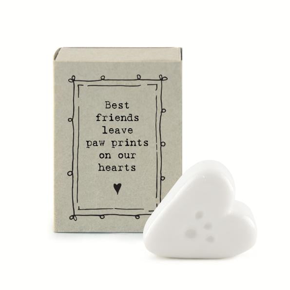 East of India Matchbox - Paw prints (5662) - Hothouse