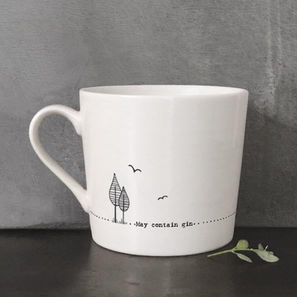 East of India Porcelain Wobbly Mug - May contain gin (5900) - Hothouse