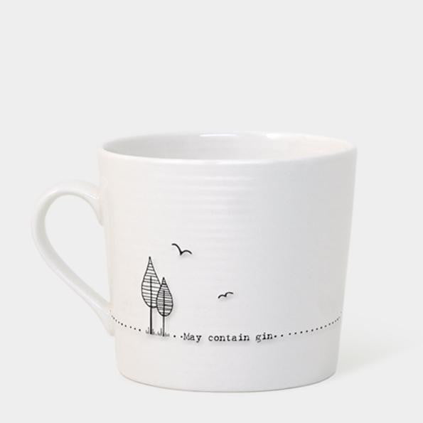 East of India Porcelain Wobbly Mug - May contain gin (5900) - Hothouse