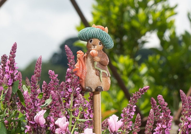 Beatrix Potter Benjamin Bunny Stake Topper Cane Companion Ornament - Hothouse