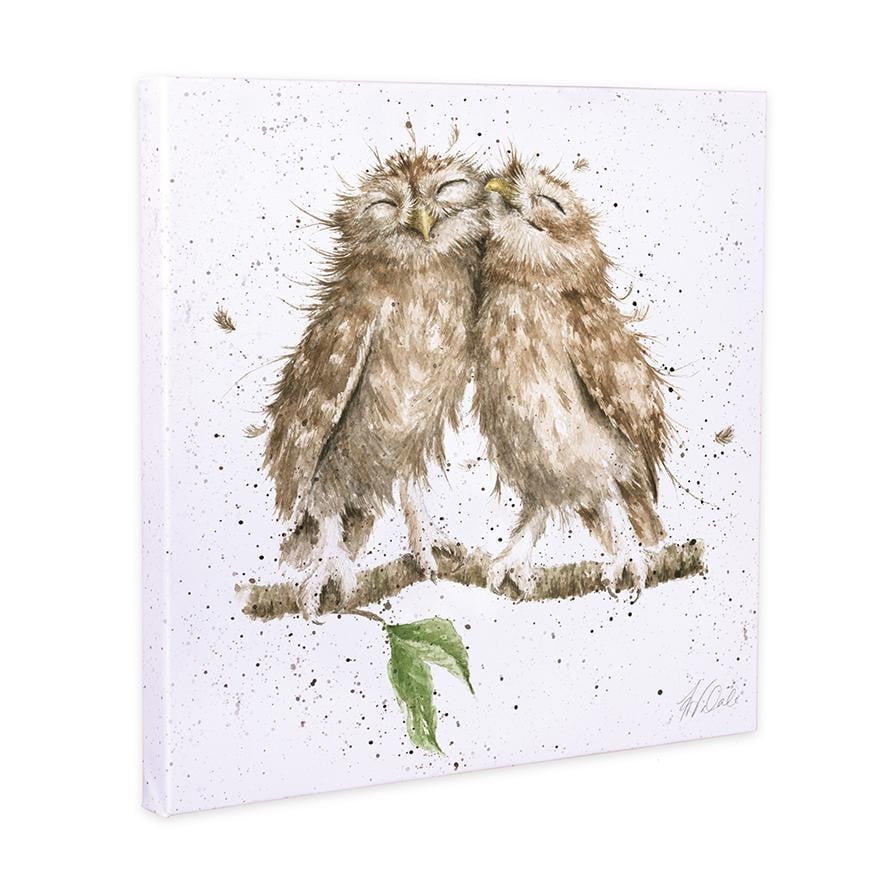 Wrendale Designs - 'Birds of a Feather' Owls 20cm Canvas Print - Hothouse