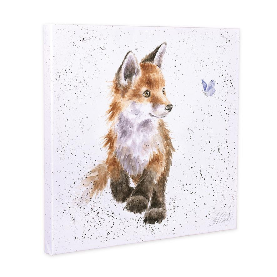 Wrendale Designs - 'Born to be Wild' Fox Cub 20cm Canvas Print - Hothouse