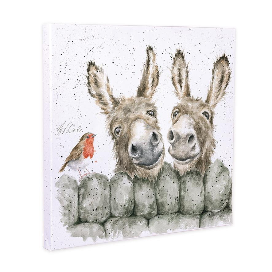 Wrendale Designs 'Hee Haw' Donkey 20cm Canvas Print - Hothouse
