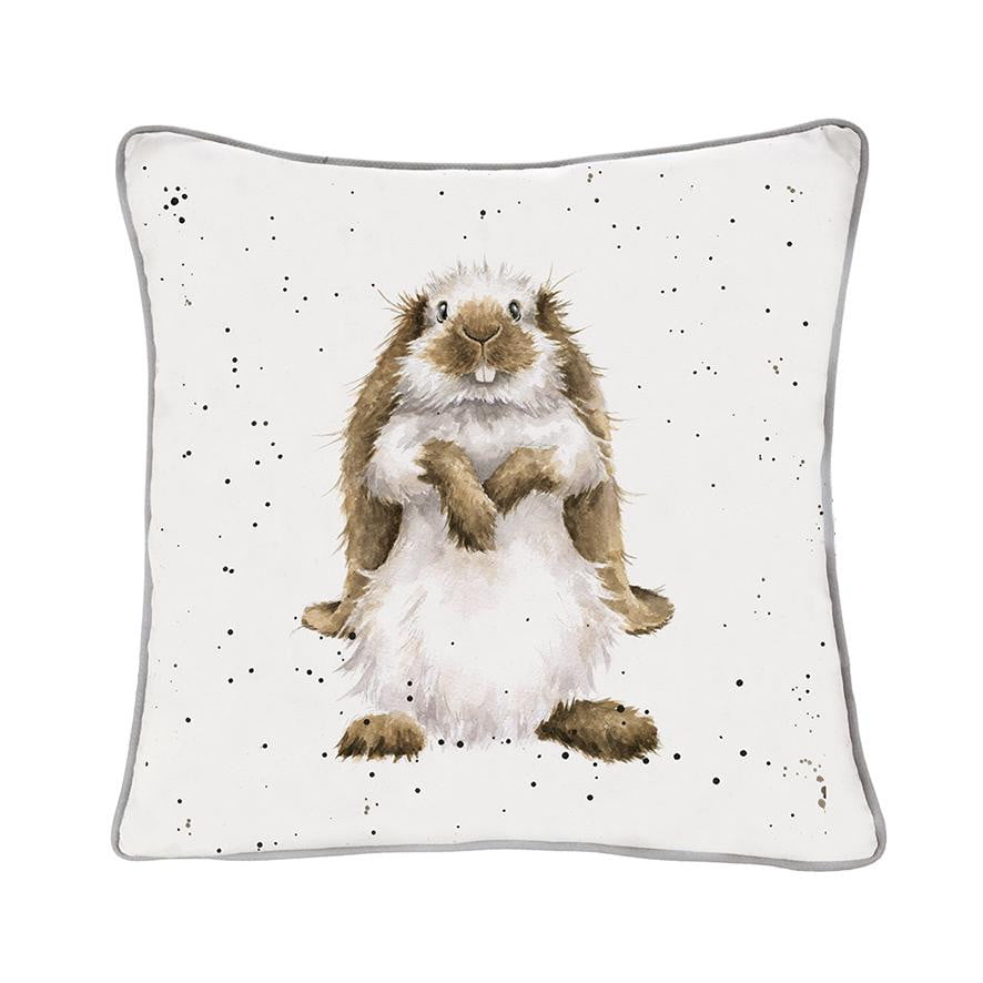 Wrendale Designs - 'Piggy in the Middle' Rabbit, Guinea Pig and Hamster Cushion - Hothouse