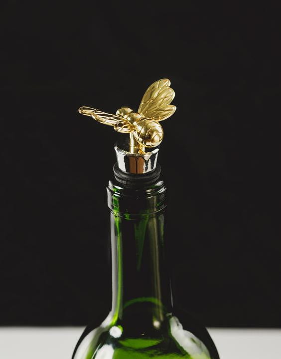 The Just Slate Company - Gold Bee Bottle Stopper - Hothouse