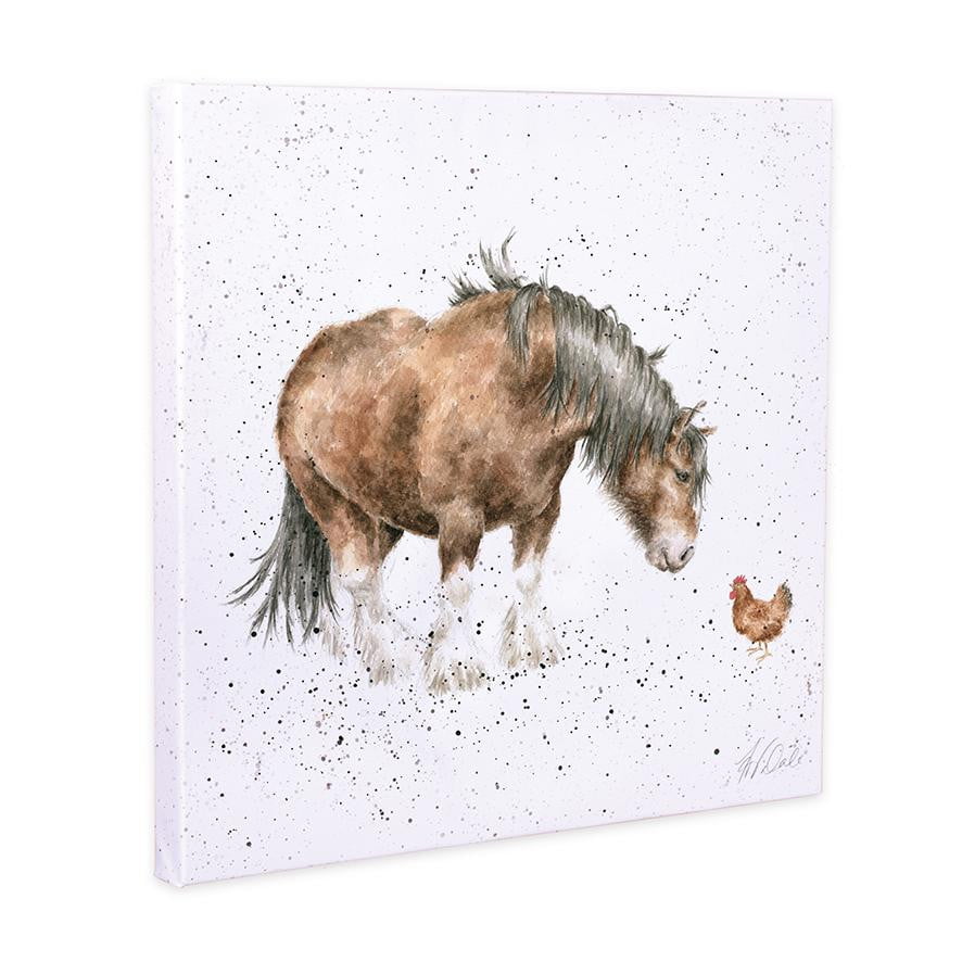 Wrendale Designs - 'Farmyard Friends' Horse 20cm Canvas Print - Hothouse