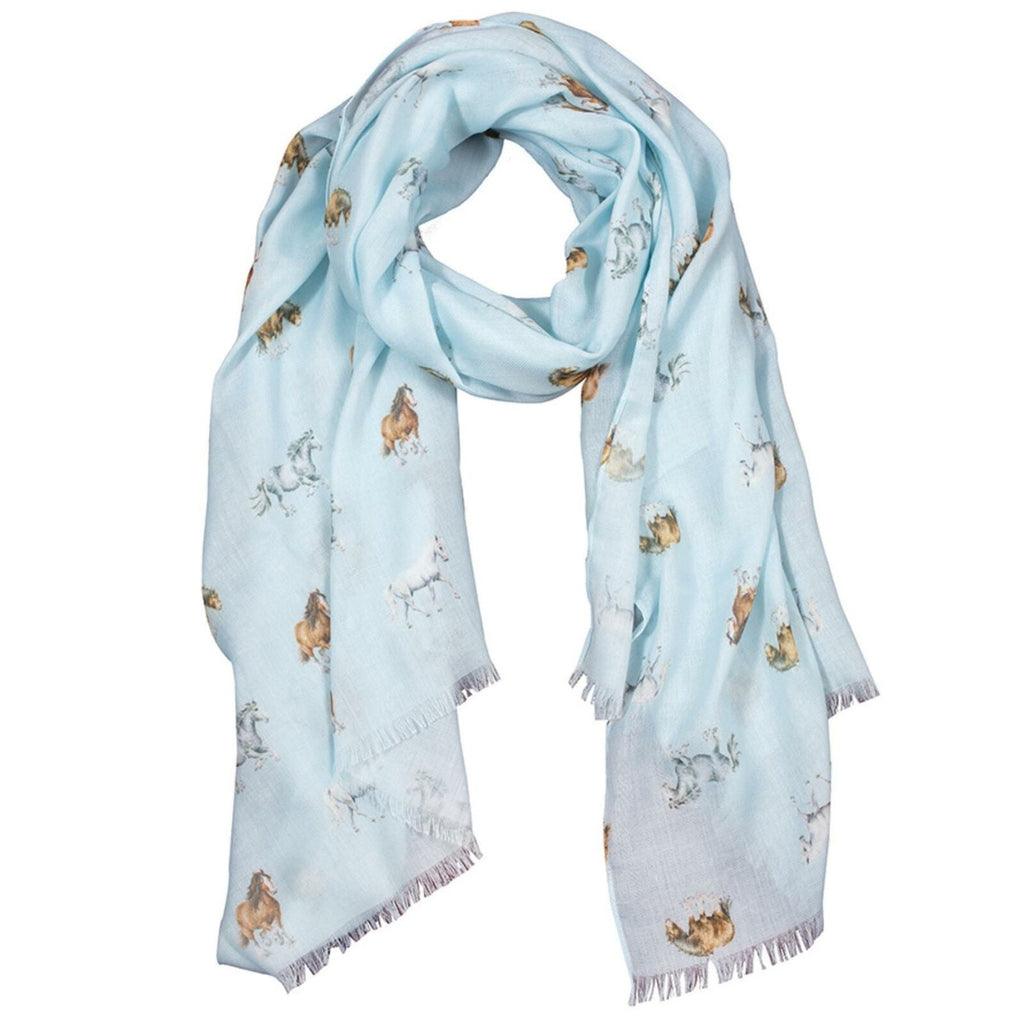 Wrendale Designs 'Feathers and Forelocks' Horse Scarf - Hothouse