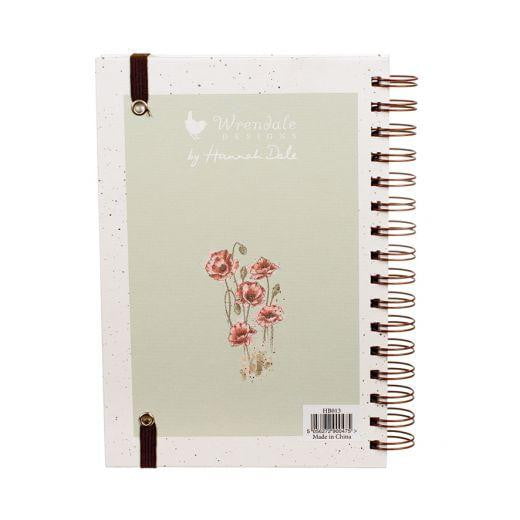 Wrendale Designs 'Poppy Fields' Fox A5 Spiral Notebook - Hothouse