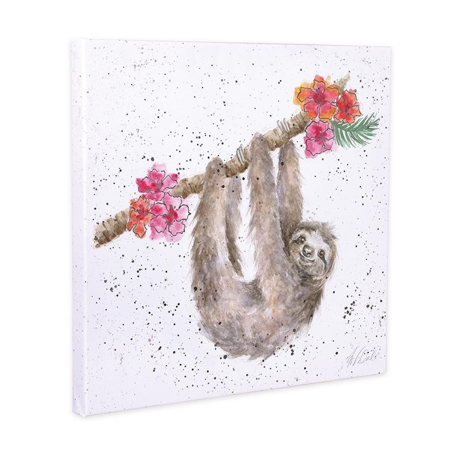 Wrendale 'Hanging Around' Sloth 20cm Canvas - Hothouse