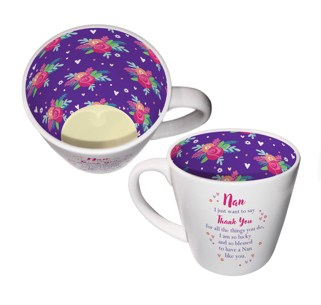 'Nan - Thank you' Ceramic Inside out Mug - Hothouse