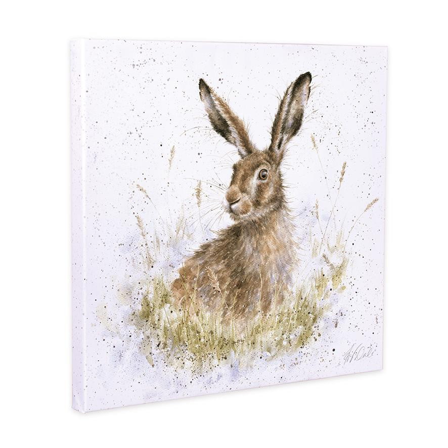 Wrendale Designs 'Into The Wild' Hare 20cm Canvas Print - Hothouse
