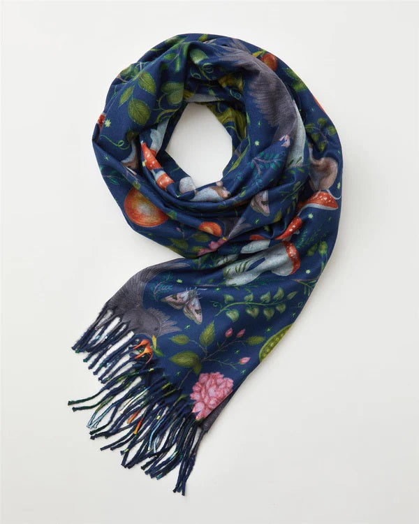 Fable England Catherine Rowe’s Into The Woods Scarf - Blue