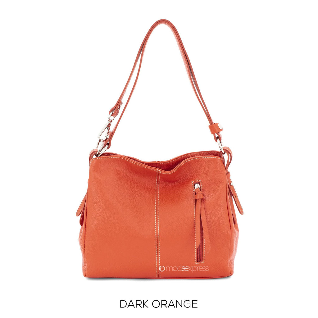 Italain Leather Shoulder Bag with Adjustable Strap - available in several colours - Hothouse