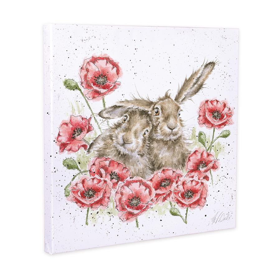 Wrendale Designs - 'Love is in the Hare' Hare 20cm Canvas Print - Hothouse