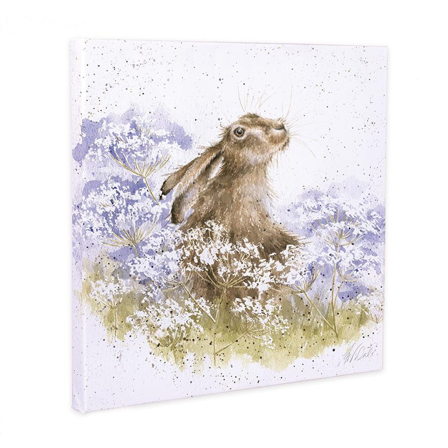 Wrendale Designs - 'Meadow Hare' 20cm Canvas Print - Hothouse