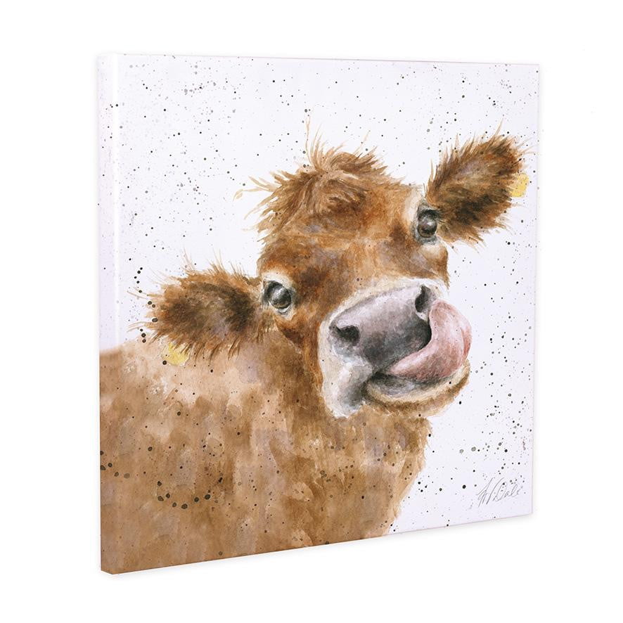 Wrendale Designs 'Mooo' Cow 20cm Canvas - Hothouse