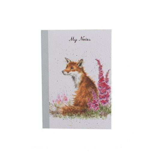 Wrendale Designs - 'Foxgloves' Fox A6 Notepad - Hothouse