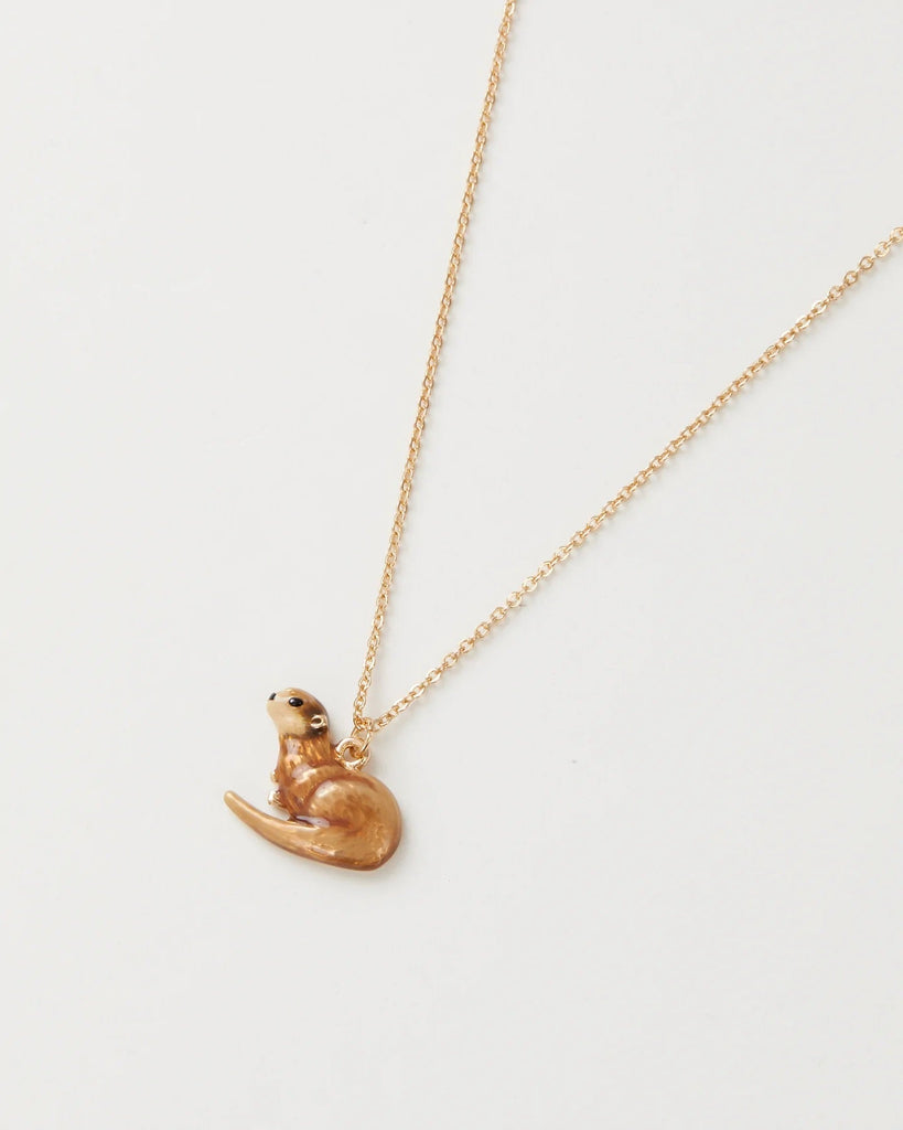 Fable England Enamel Otter Necklace