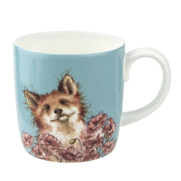 Wrendale Designs - Large 'Poppy Field' Fox Mug (Boxed) - Hothouse