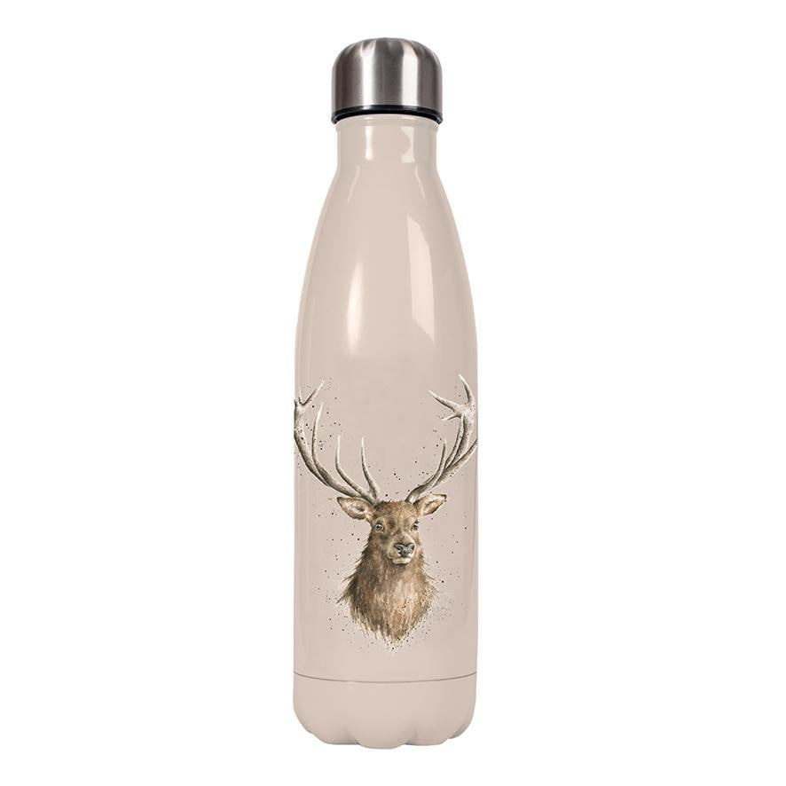 Wrendale Designs - 'Portrait of a Stag' Stag Water Bottle (500ml) - Hothouse