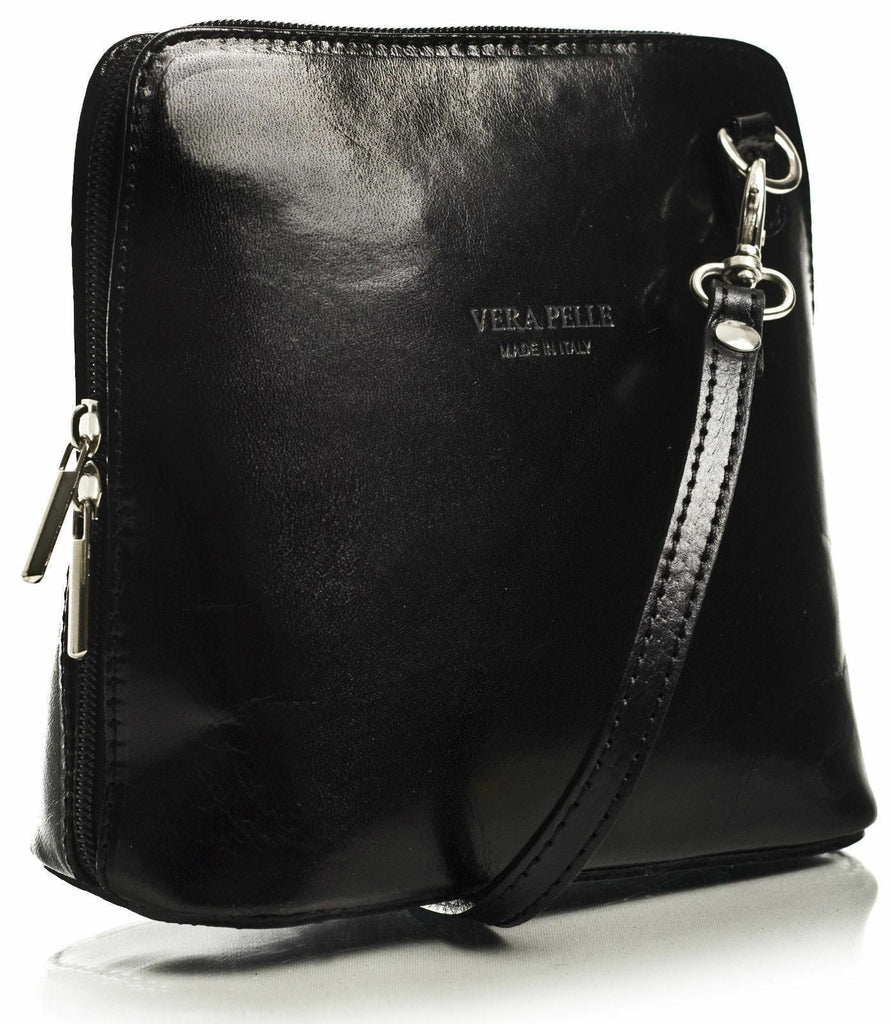 Hard Italian Leather Small Cross Body Bag - available in several colours - Hothouse