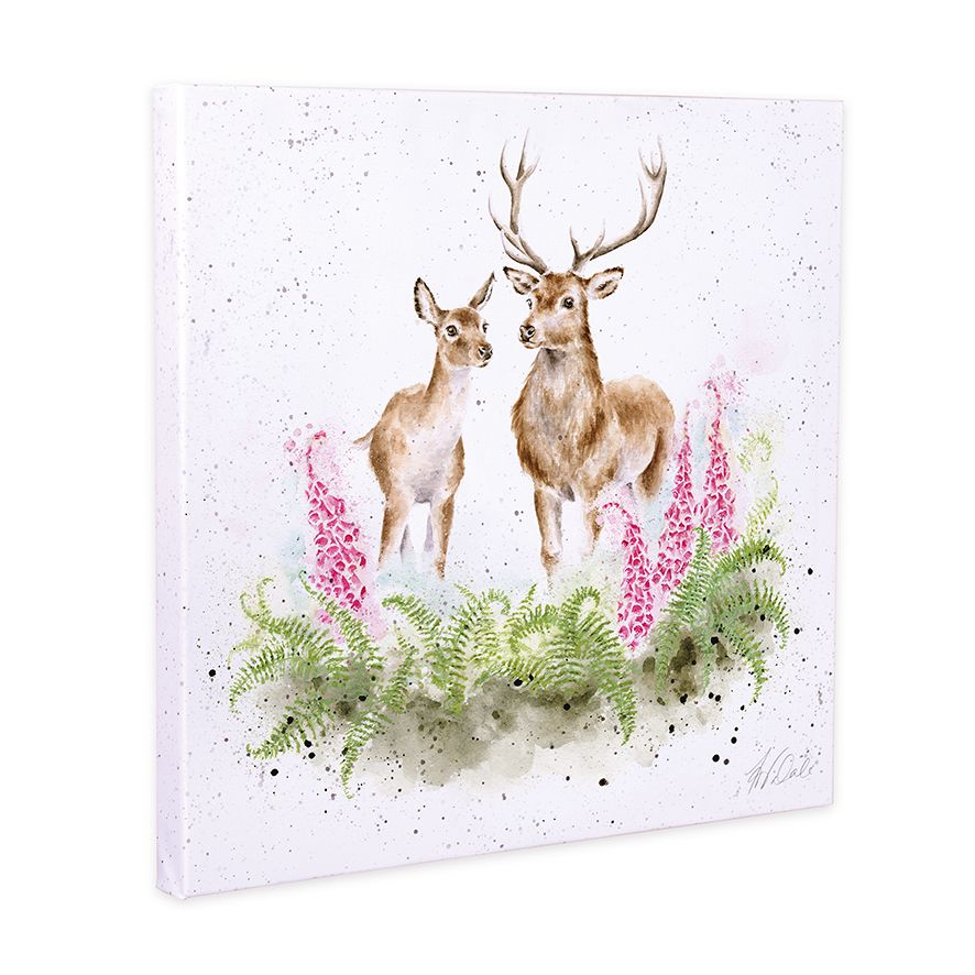 Wrendale 'Lord and Lady' Deer 20cm Canvas Print