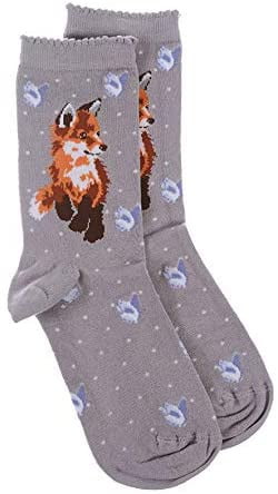 Wrendale Designs 'Born to be Wild' Fox Bamboo Socks - Hothouse