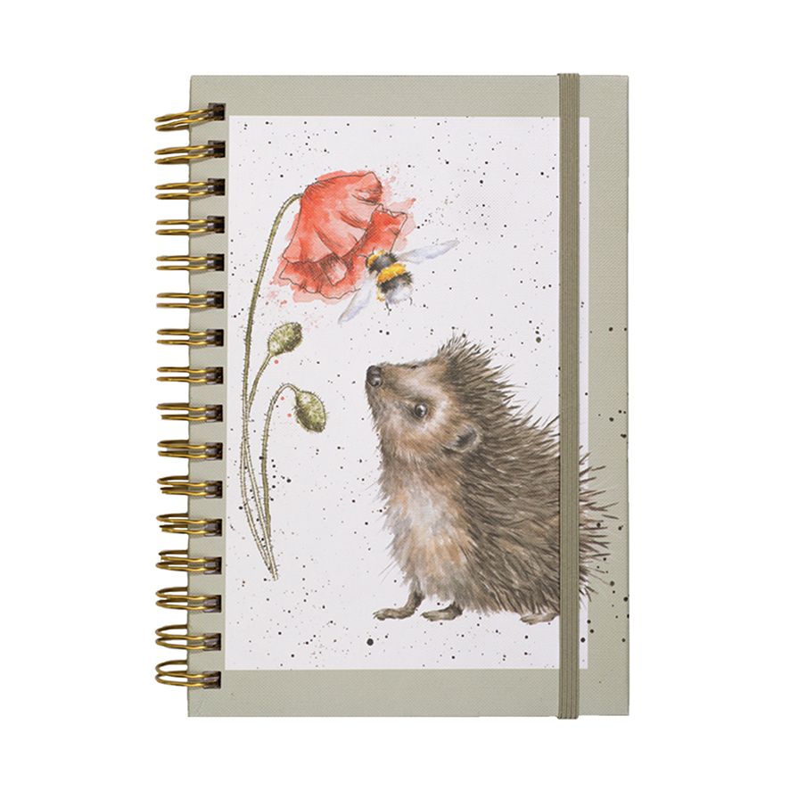 Wrendale Designs 'Busy as a Bee' Hedgehog A5 Spiral Notebook