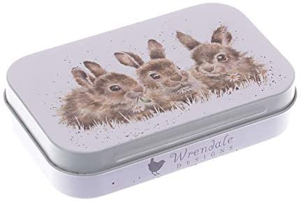 Wrendale Designs 'Daisy Chain' Rabbits Keepsake Mini Gift Tin - Hothouse
