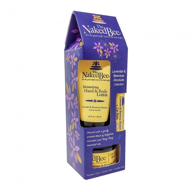 The Naked Bee - Lavender & Beeswax Absolute Gift Collection - 3 Piece Gift Set - Hothouse
