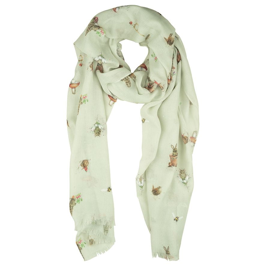 Wrendale 'Garden Friends' Scarf with Gift Bag - Hothouse