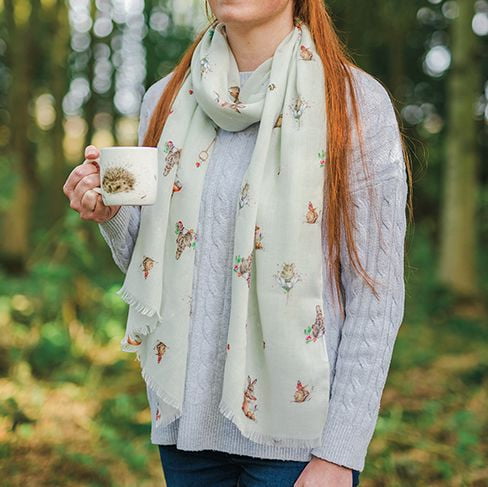 Wrendale 'Garden Friends' Scarf with Gift Bag - Hothouse
