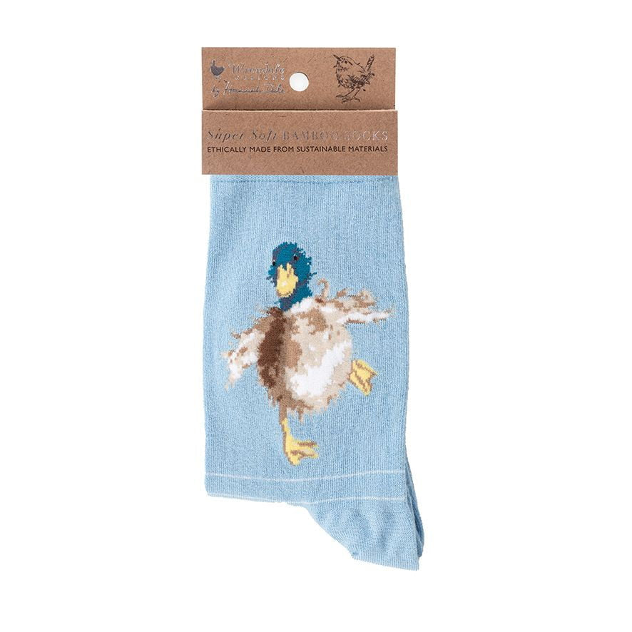 Wrendale Designs 'A Waddle and a Quack' Duck Bamboo Socks - Hothouse
