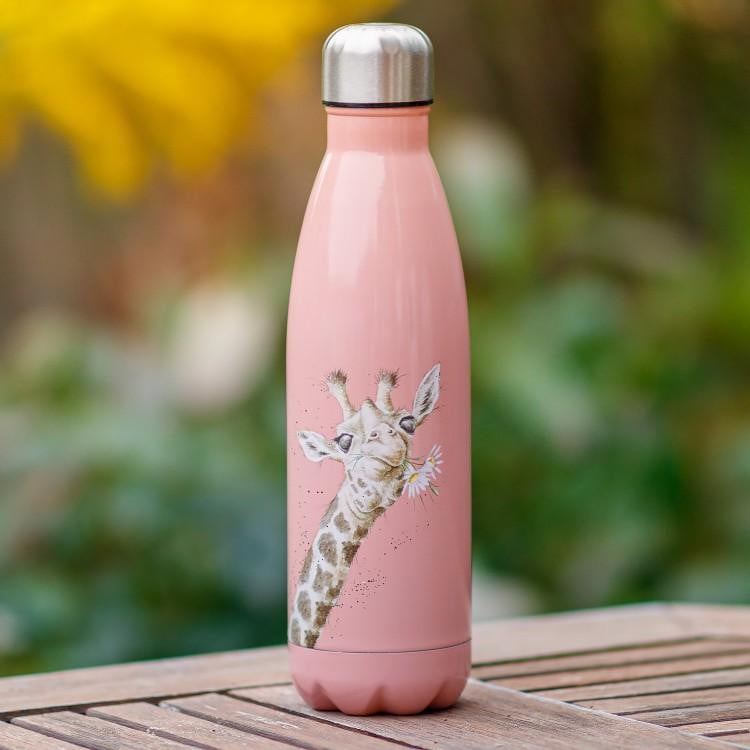 Wrendale Designs - 'Flowers' Giraffe Water Bottle - Hothouse