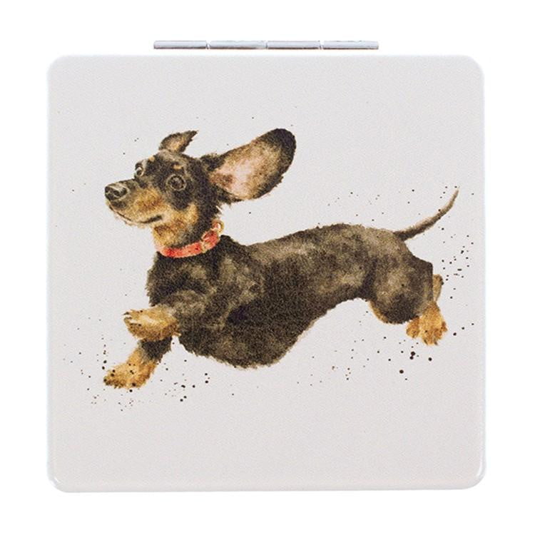Wrendale Designs ‘That Friday Feeling’ Dachshund Sausage Dog Compact Mirror - Hothouse