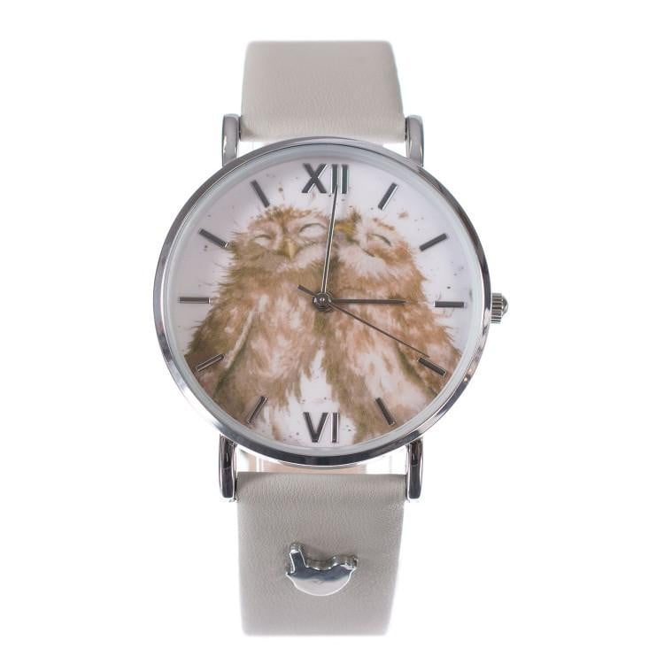 Wrendale Designs - 'Birds of a Feather' Owls Watch with Leather Strap - Hothouse